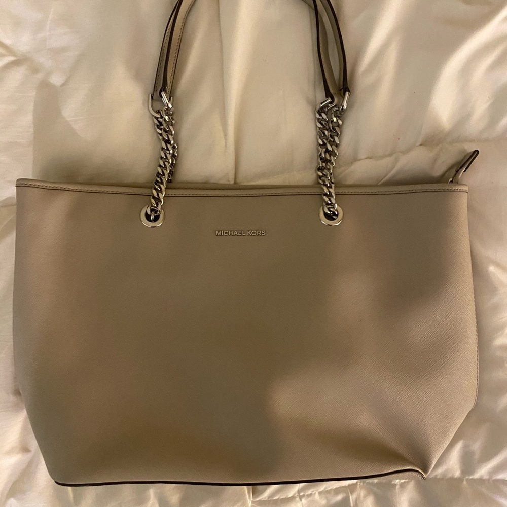 Taupe Michael Kors tote bag